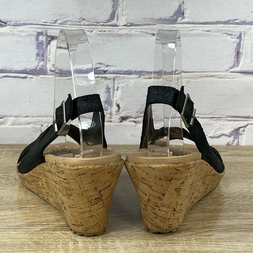 Black Wedge Sandals - Picture 4 of 9